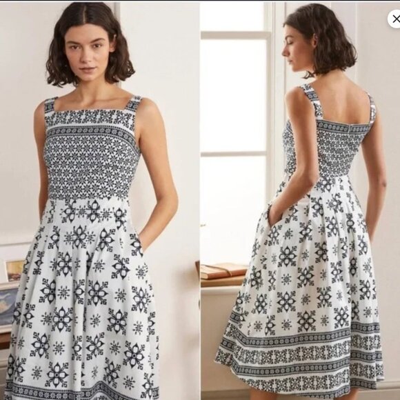 NWT Boden AUBREY Midi Cotton Sleeveless Dress 6L - Picture 1 of 11